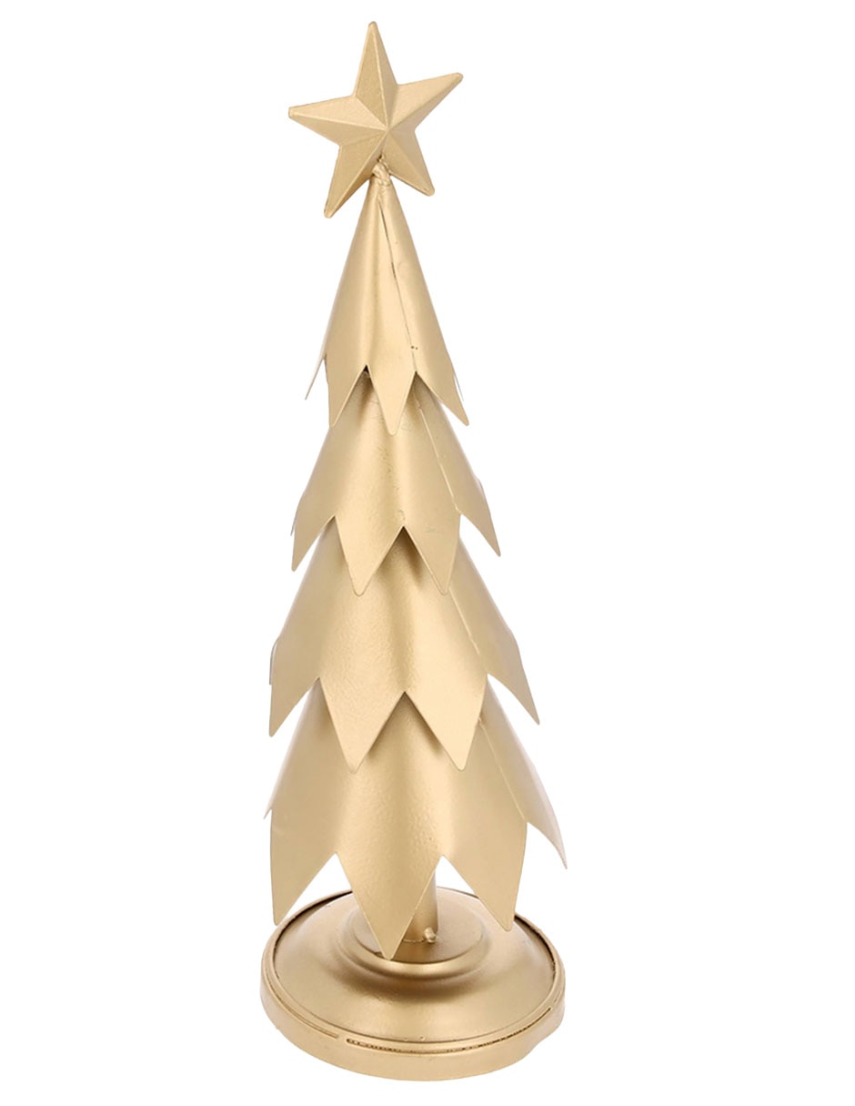 Arbol de navidad metal dorado grande 2