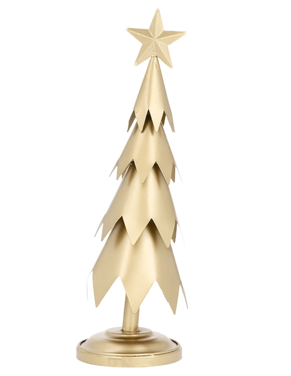 Arbol de navidad metal dorado grande 3