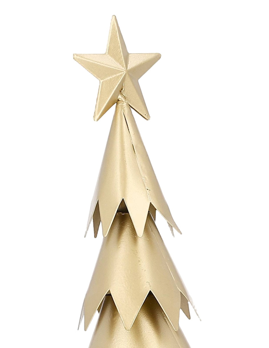 Arbol de navidad metal dorado grande 4