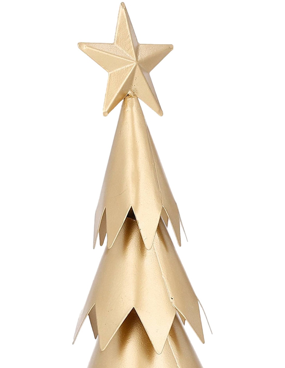 Arbol de navidad metal dorado pequeño 4