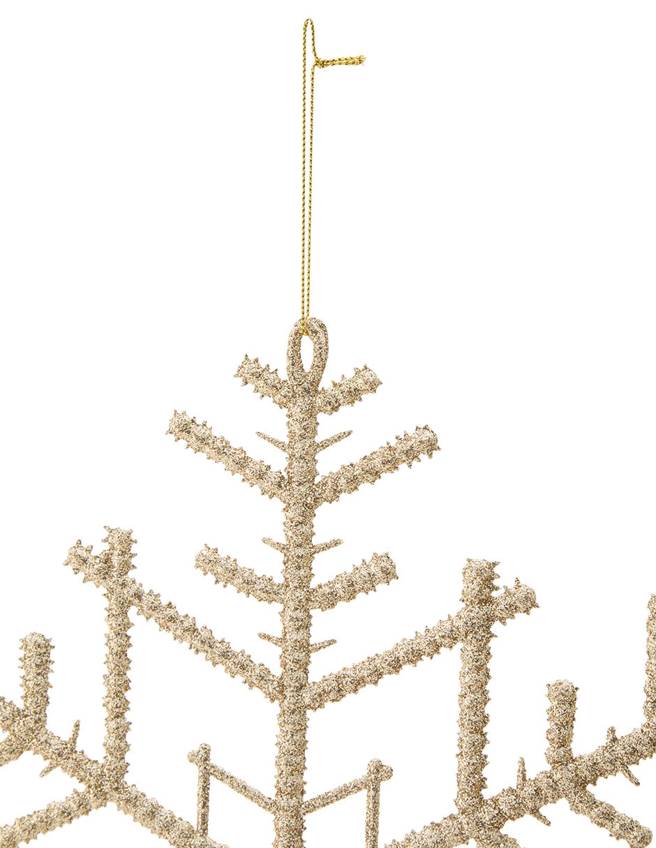 Ornamento navideño copo de nieve 4