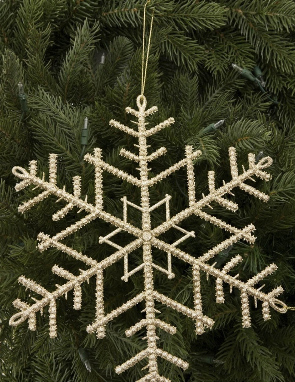Ornamento navideño copo de nieve 6