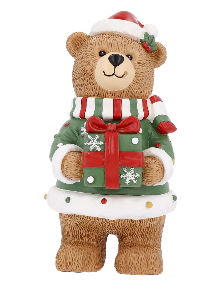 Figura decorativa navideña de oso