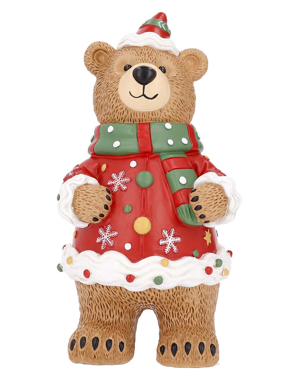 Figura decorativa navideña de oso