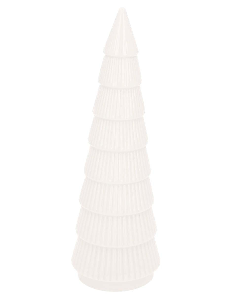Figura decorativa navideña de árbol de cerámica 2