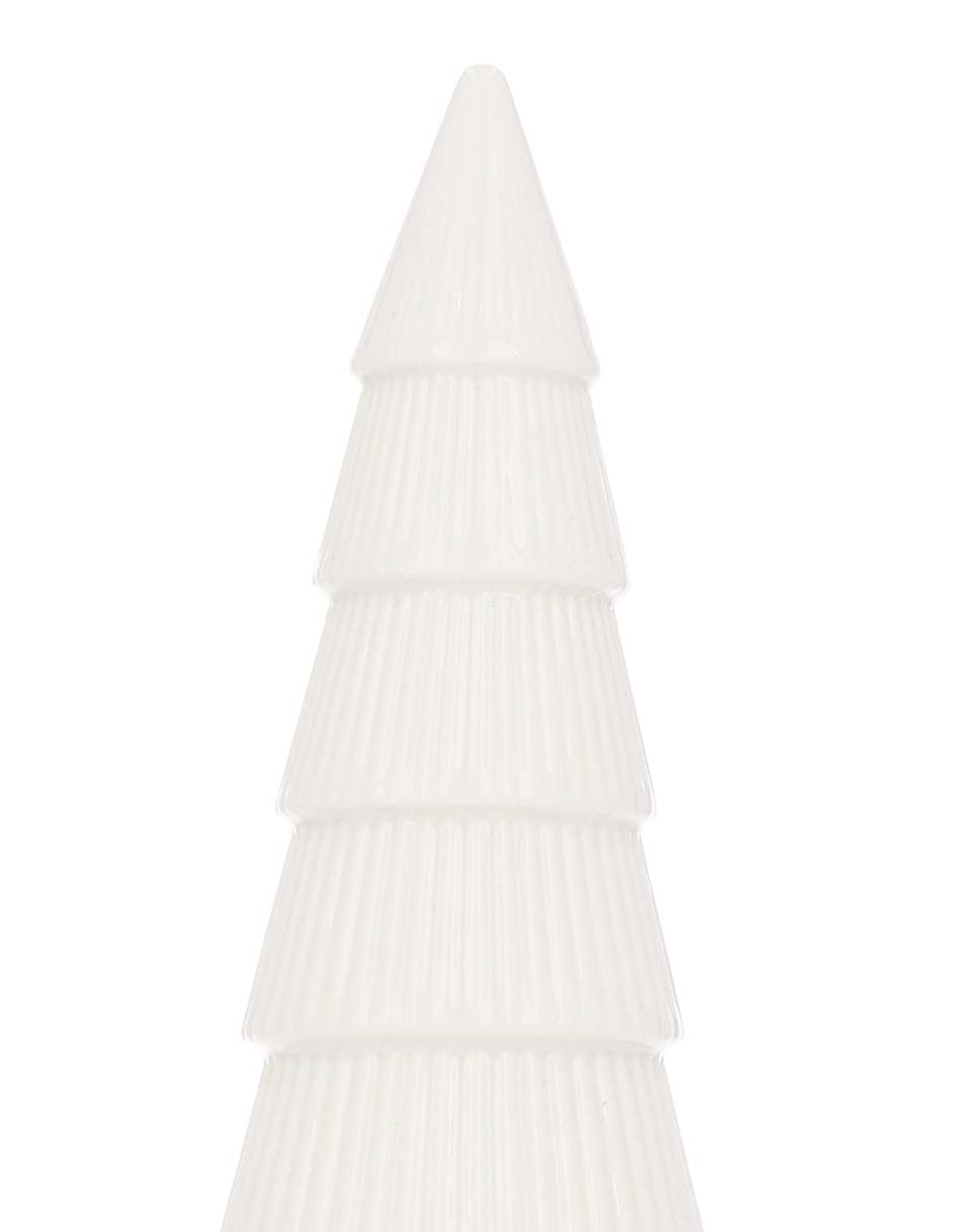 Figura decorativa navideña de árbol de cerámica 4