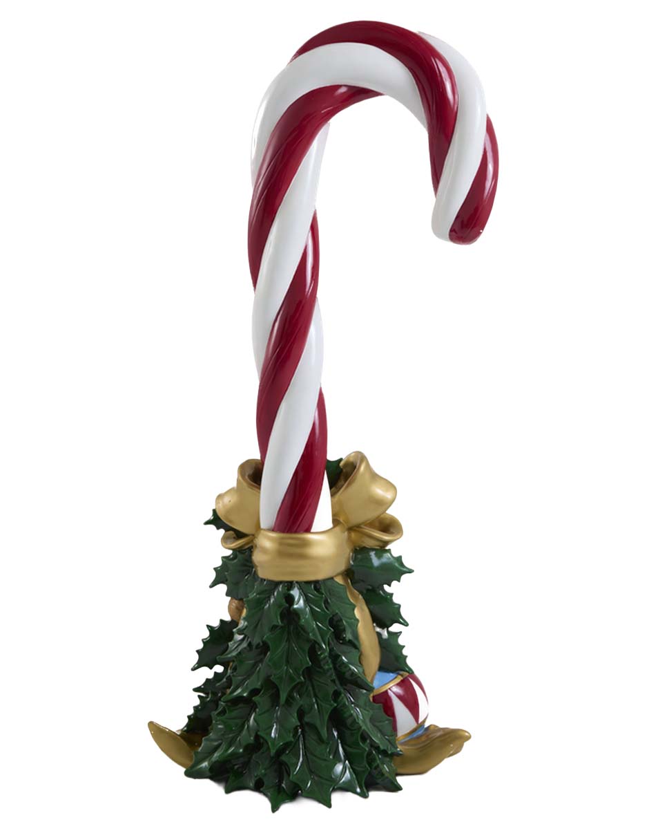 Figura decorativa navideña de bastón de cerámica 3