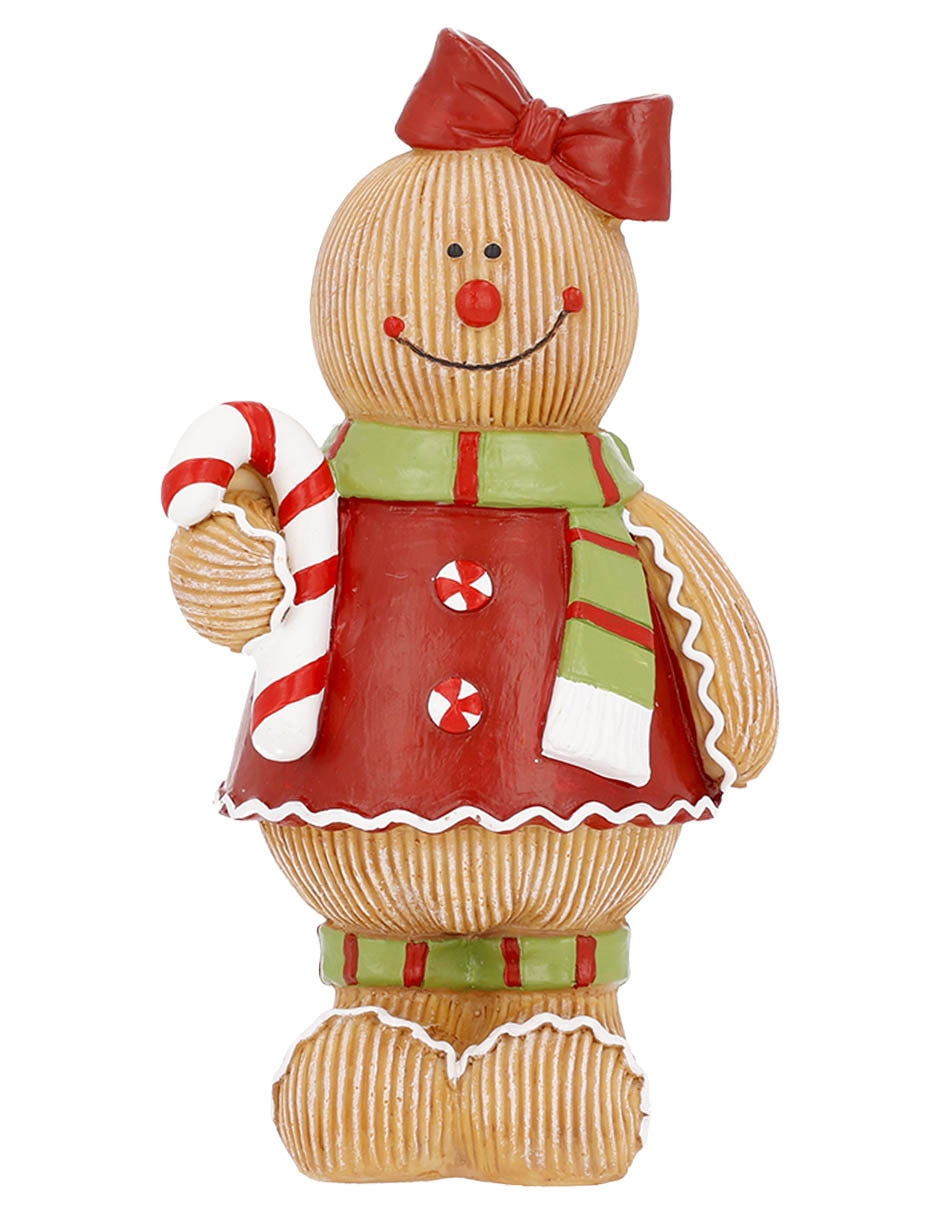Figura decorativa navideña de muñeco de jengibre