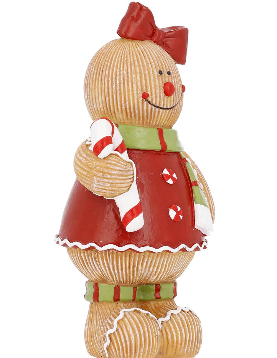 Figura decorativa navideña de muñeco de jengibre 4