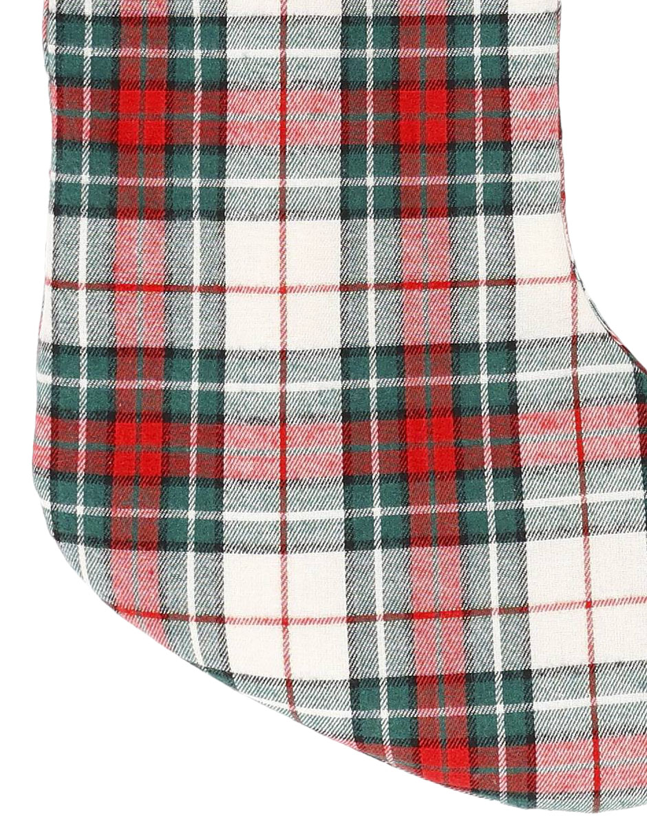 Bota navideña estampado a cuadros 3