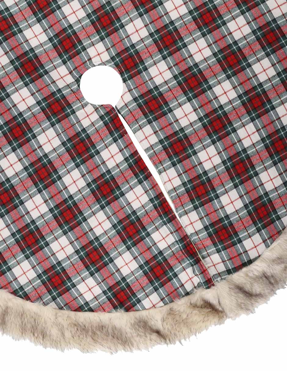 Pie de árbol estampado a cuadros 3