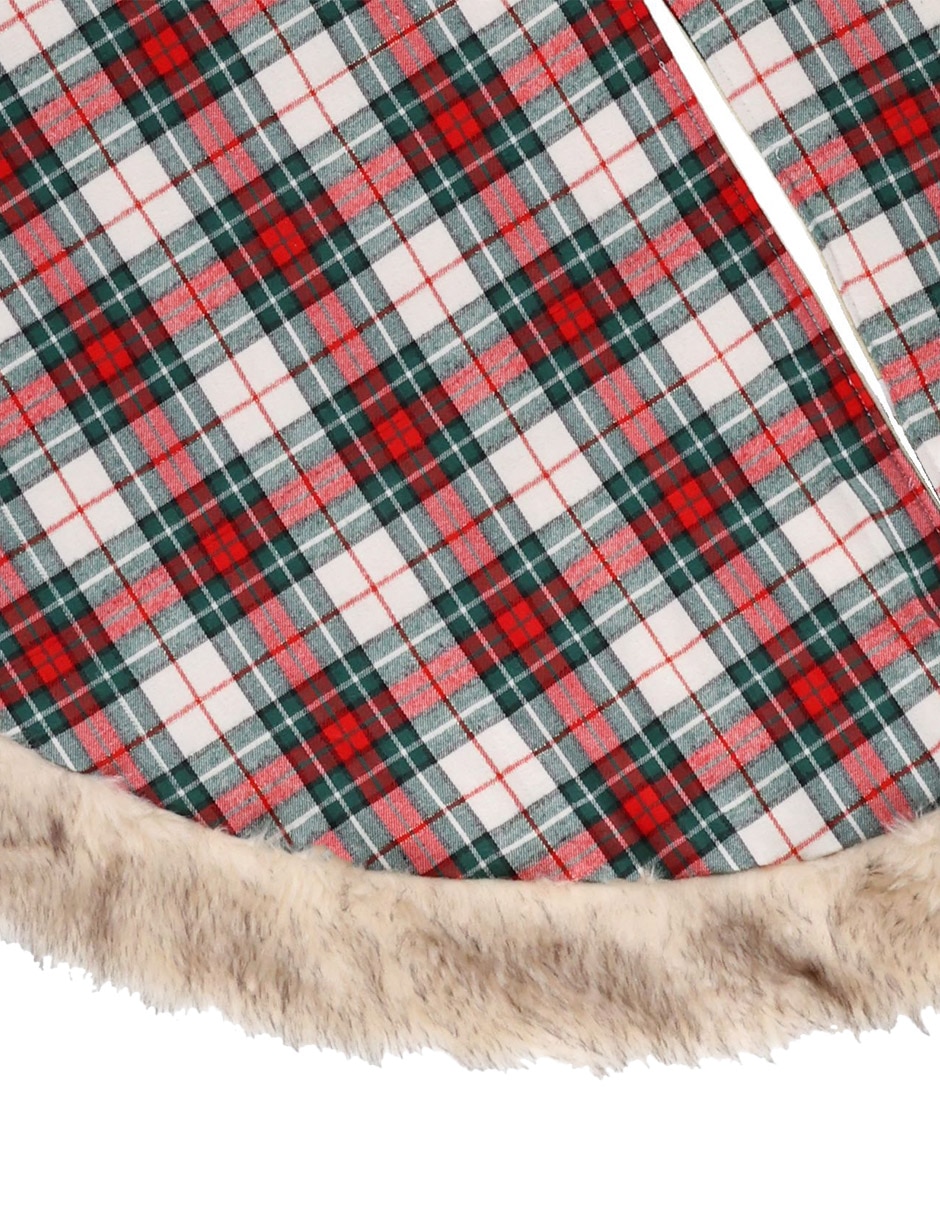 Pie de árbol estampado a cuadros 4