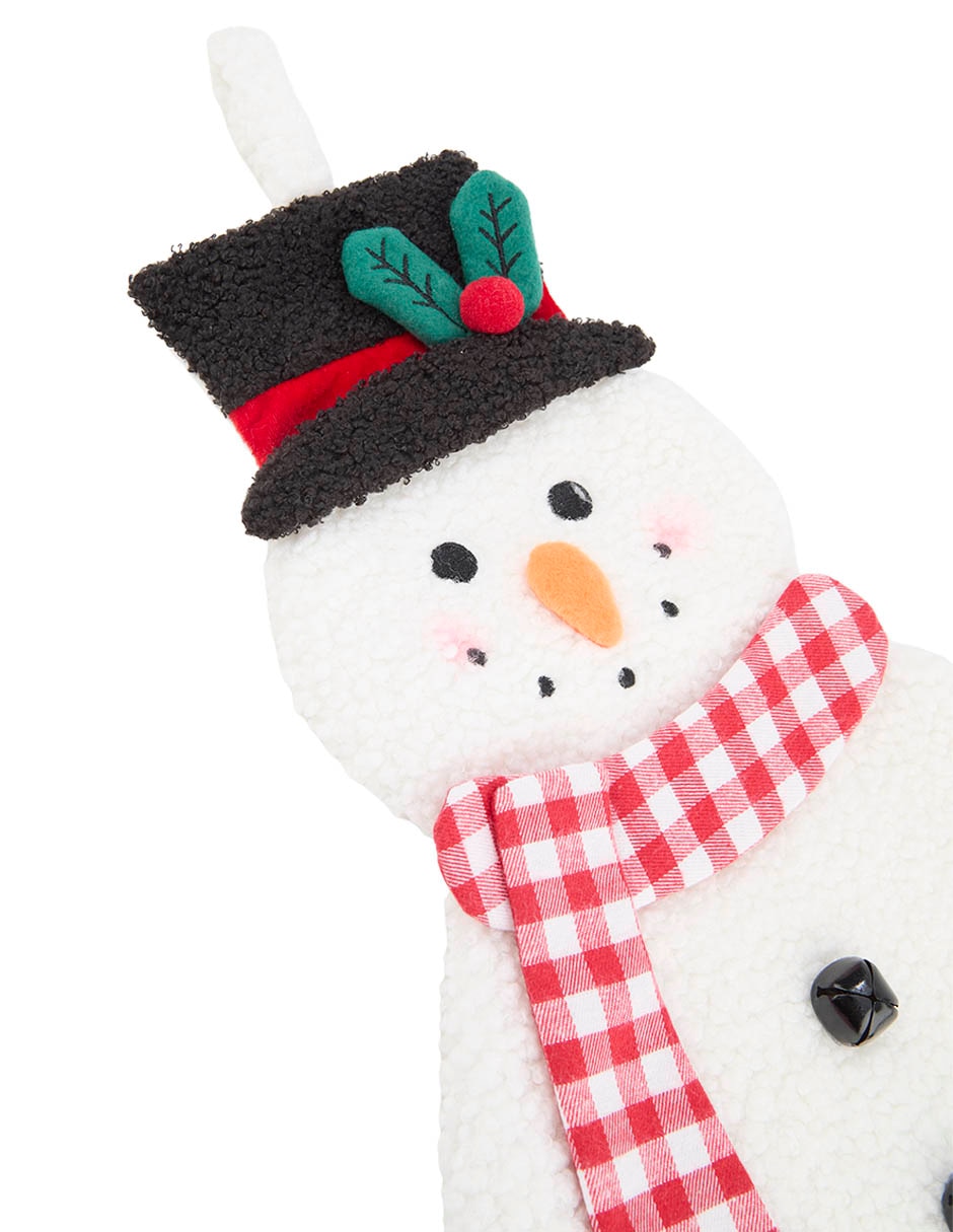 Figura de tela navideña de muñeco nieve 3