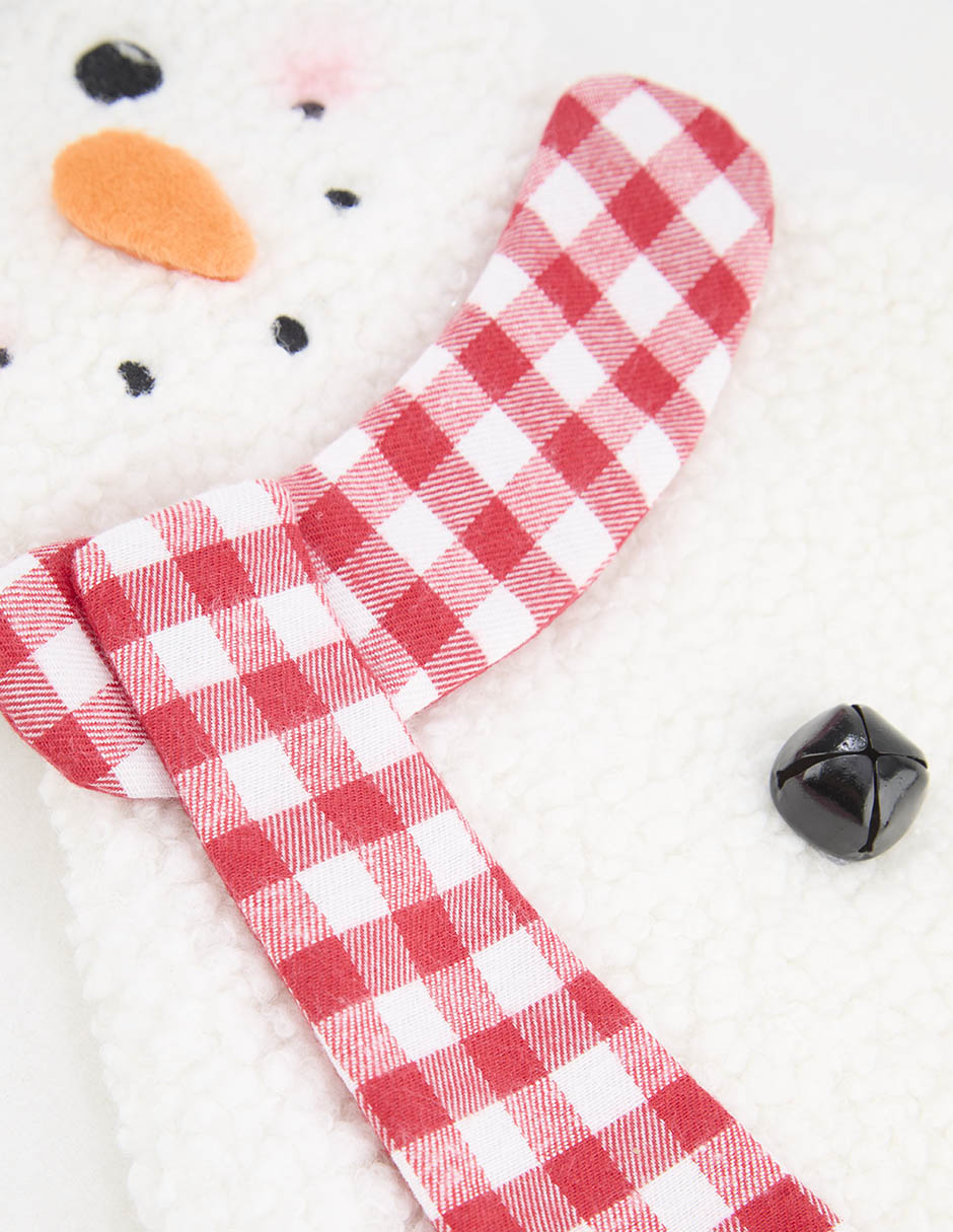 Figura de tela navideña de muñeco nieve 4
