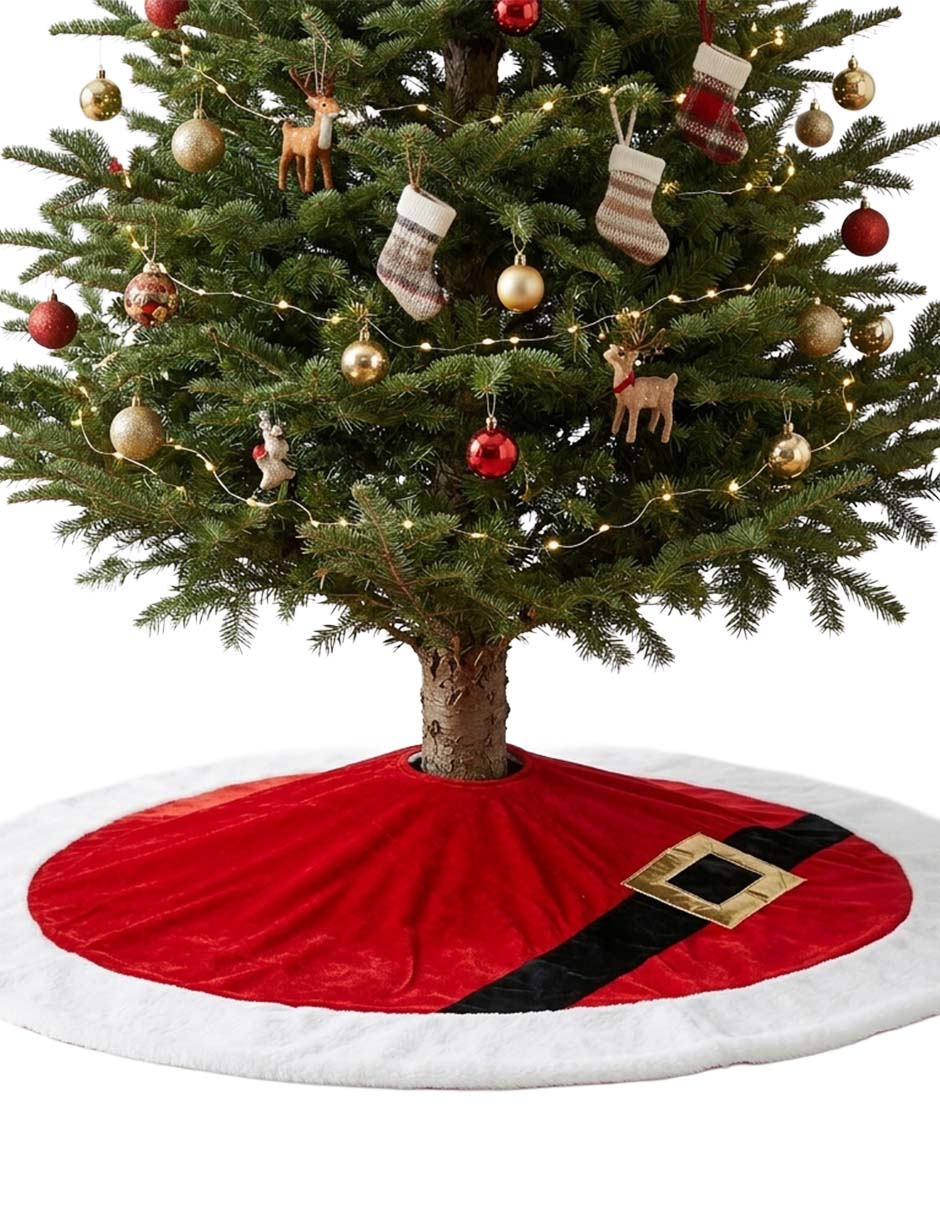 Pie de árbol estampado santa claus 4