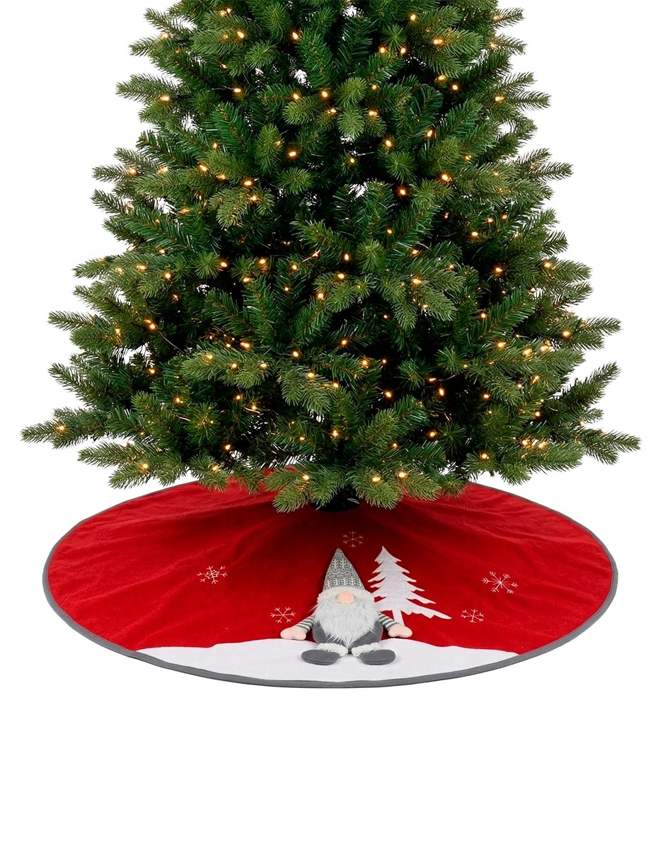 Pie de árbol estampado navideño 4