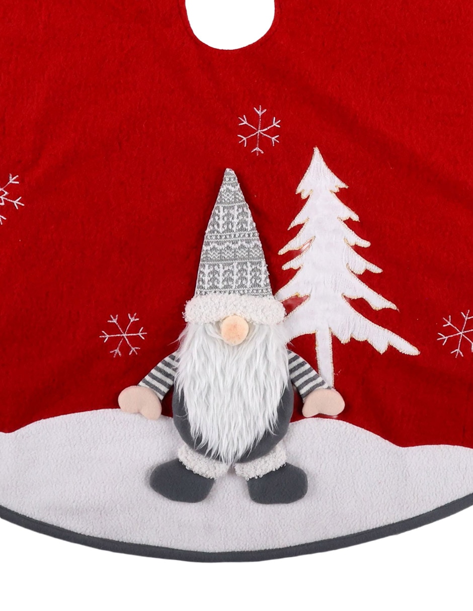 Pie de árbol estampado navideño 3