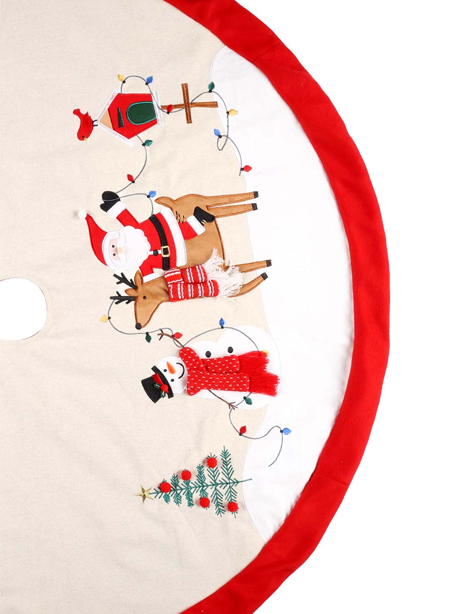 Pie de árbol estampado santa claus 2