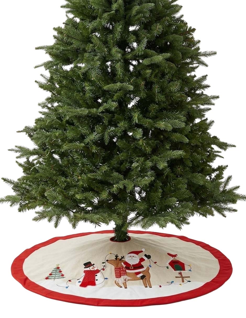 Pie de árbol estampado santa claus 4