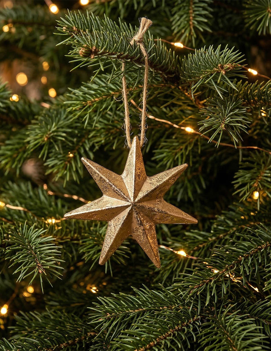 Ornamento navidad estrella 5