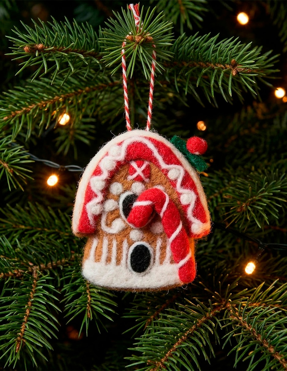 Ornamento navidad casa de jengibre 5